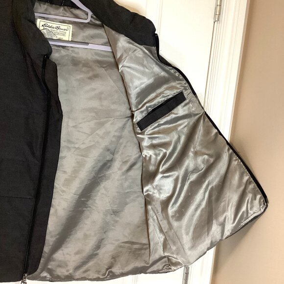 Eddie Bauer Men's Gray Sleeveless Vest Goose Down Size XL - Picture 5 of 9